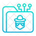 پیش‌نمایش فایل hacker-folder-1 از پک امنیت سایبری – سبک خطی گرادیانی – جلد ۱