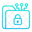 پیش‌نمایش فایل secure-folder-96 از پک امنیت سایبری – سبک خطی گرادیانی – جلد ۱