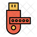 پیش‌نمایش فایل password-pendrive-1 از پک امنیت سایبری – سبک خطی تک‌رنگ – جلد ۲