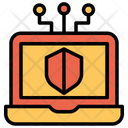 پیش‌نمایش فایل secure-laptop-28 از پک امنیت سایبری – سبک خطی تک‌رنگ – جلد ۲