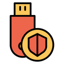 پیش‌نمایش فایل secure-pendrive-10 از پک امنیت سایبری – سبک خطی تک‌رنگ – جلد ۲
