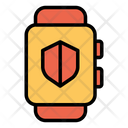 پیش‌نمایش فایل secure-smartwatch-7 از پک امنیت سایبری – سبک خطی تک‌رنگ – جلد ۲