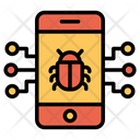 پیش‌نمایش فایل bug-mobile-3 از پک امنیت سایبری – سبک خطی تک‌رنگ – جلد ۱