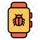 پیش‌نمایش فایل bug-smartwatch-3 از پک امنیت سایبری – سبک خطی تک‌رنگ – جلد ۱