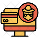 پیش‌نمایش فایل hacker-online-payment-3 از پک امنیت سایبری – سبک خطی تک‌رنگ – جلد ۱