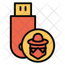 پیش‌نمایش فایل hacker-pendrive-3 از پک امنیت سایبری – سبک خطی تک‌رنگ – جلد ۱