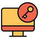 پیش‌نمایش فایل secure-computer-19 از پک امنیت سایبری – سبک خطی تک‌رنگ – جلد ۱