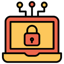 پیش‌نمایش فایل secure-laptop-30 از پک امنیت سایبری – سبک خطی تک‌رنگ – جلد ۱