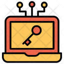 پیش‌نمایش فایل secure-laptop-31 از پک امنیت سایبری – سبک خطی تک‌رنگ – جلد ۱