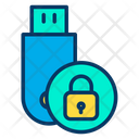 پیش‌نمایش فایل lock-pendrive-2 از پک امنیت سایبری – سبک خطی رنگی – جلد ۲