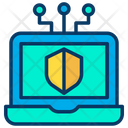 پیش‌نمایش فایل shield-laptop-1 از پک امنیت سایبری – سبک خطی رنگی – جلد ۲