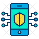 پیش‌نمایش فایل shield-mobile-1 از پک امنیت سایبری – سبک خطی رنگی – جلد ۲