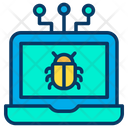 پیش‌نمایش فایل bug-laptop-4 از پک امنیت سایبری – سبک خطی رنگی – جلد ۱