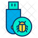 پیش‌نمایش فایل bug-pendrive-4 از پک امنیت سایبری – سبک خطی رنگی – جلد ۱