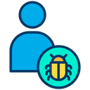 پیش‌نمایش فایل bug-profile-4 از پک امنیت سایبری – سبک خطی رنگی – جلد ۱
