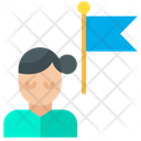 پیش‌نمایش فایل woman-flag از پک سیاست