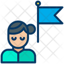 پیش‌نمایش فایل woman-flag-2 از پک سیاست