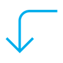 پیش‌نمایش فایل turn-left-down-1299438 از پک فلش‌ها