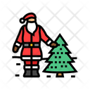 پیش‌نمایش فایل santa-claus-with-chrismass-tree-13148601 از پک بابانوئل، کریسمس و گوزن شمالی