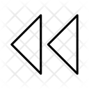 پیش‌نمایش فایل backward-arrows-back-direction-left-move-navigation از پک رابط کاربری پایه، سبک خطی