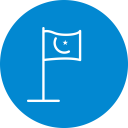 پیش‌نمایش فایل islamic-flag-map-marker-nation-pin-5 از پک رمضان و عید، خطی دایره‌ای