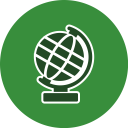 پیش‌نمایش فایل globe-101 از پک آموزش، گلیف دایره‌ای