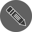 پیش‌نمایش فایل pencil-120 از پک آموزش، گلیف دایره‌ای