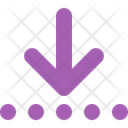 پیش‌نمایش فایل arrow-down-to-dotted-line-9616464 از پک پیکان‌ها #1