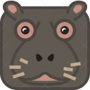 پیش‌نمایش فایل hippo-5 از پک حیوانات مربعی