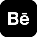 پیش‌نمایش فایل behance-43 از پک شبکه های اجتماعی (سیاه)