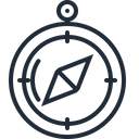 پیش‌نمایش فایل compass-1607513 از پک آیکون های وکتوری خطی فصل تابستان