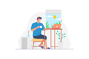 پیش‌نمایش فایل man-work-from-home-9545652 از پک کسب و کار
