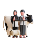 پیش‌نمایش فایل muslim-family-praying-5635188 از پک کاراکتر عید قربان
