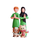 پیش‌نمایش فایل muslim-family-praying-5635193 از پک کاراکتر عید قربان