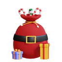 پیش‌نمایش فایل santa-gift-bag-7124189 از پک کریسمس