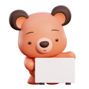 پیش‌نمایش فایل bear-holding-placard-4769076 از پک حیوانات