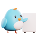 پیش‌نمایش فایل bird-holding-placard-4769079 از پک حیوانات