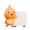 پیش‌نمایش فایل chicken-holding-placard-4769045 از پک حیوانات