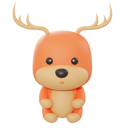 پیش‌نمایش فایل cute-deer-4609629 از پک حیوانات
