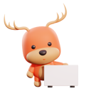 پیش‌نمایش فایل deer-holding-placard-4769081 از پک حیوانات