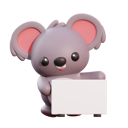 پیش‌نمایش فایل koala-holding-placard-4769052 از پک حیوانات