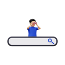 پیش‌نمایش فایل search-bar-with-a-man-carrying-binoculars-5488553 از پک میله جست‌وجو