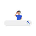 پیش‌نمایش فایل search-bar-with-a-man-carrying-binoculars-5488554 از پک میله جست‌وجو