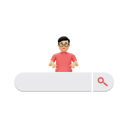 پیش‌نمایش فایل search-bar-with-a-man-pointing-down-5488556 از پک میله جست‌وجو