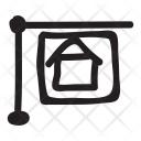 پیش‌نمایش فایل house-sign از پک مجموعه 5 دستی املاک