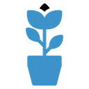 پیش‌نمایش فایل flower-pot-12 از پک طبیعت و محیط زیست آبی مشکی