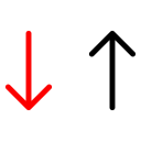 پیش‌نمایش فایل direction-arrow-4 از پک طبیعت و محیط زیست قرمز مشکی