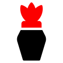 پیش‌نمایش فایل flower-vase-15 از پک طبیعت و محیط زیست قرمز مشکی