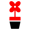 پیش‌نمایش فایل flower-pot-19 از پک طبیعت و محیط زیست قرمز مشکی