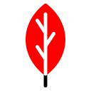 پیش‌نمایش فایل leaf-384 از پک طبیعت و محیط زیست قرمز مشکی